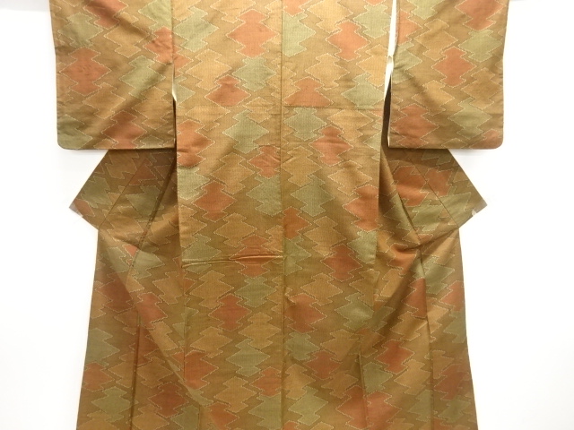 JAPANESE KIMONO / ANTIQUE KIMONO / SILK / TOKAMACHI TSUMUGI / WOVEN MATSUKAWABISHI